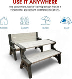 Convert-a-Bench 2-in-1 Outdoor Bench & Picnic Table - Image 6