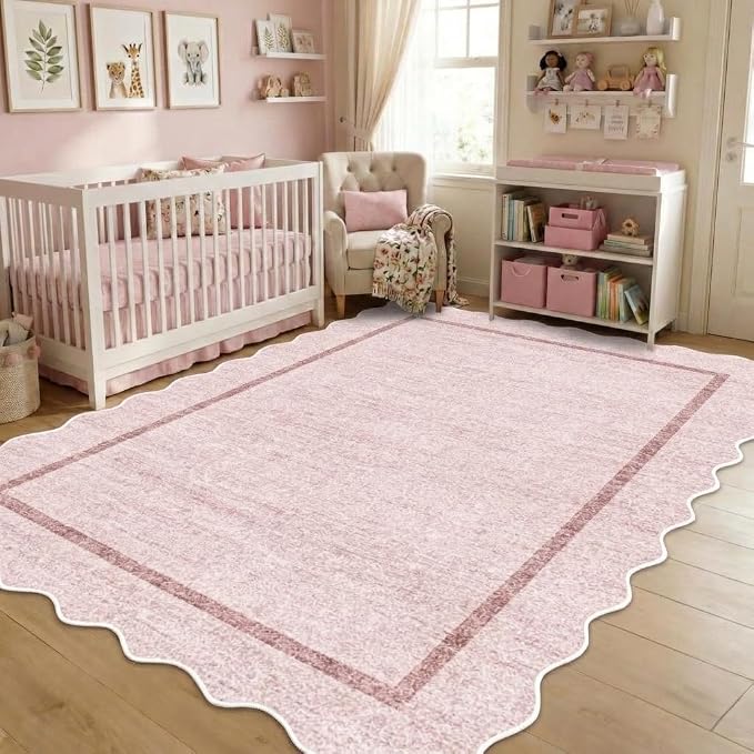 GarveeHome Scalloped Washable Area Rugs 8x10 Rugs - Image 2
