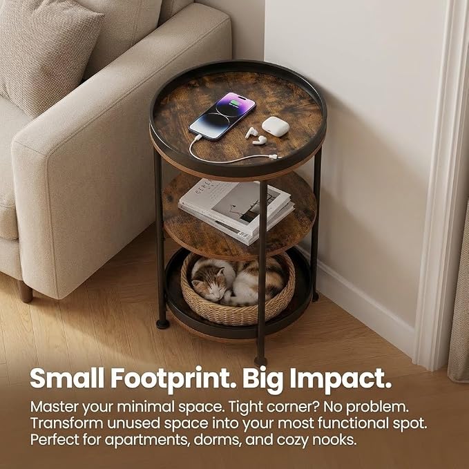Dulcii Side Table, Round End Table - Image 10