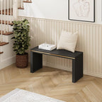 Bamboo Indoor Long Dining Bench, Outdoor Modern Wood Benches 35 Inch Bamboo - Image 5