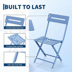 GarveeTech 3-Piece Folding Bistro Set, Heavy Duty Outdoor Patio Furniture - Image 2