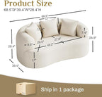 DAMAIFROM 68.5" Loveseat Sofa for Living Room, Modern Luxury Plush Chenille - Image 2