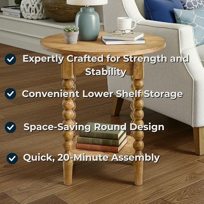 Pembroke 22” Round Cottage End Table - Image 3