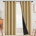 SimpleHome Biscotti Beige 100% Blackout Curtains Room Darken Living Room 84 | by SimpleHome