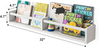 Fixwal Nursery Bookshelves, 32in Floating Bookshelves - Image 3