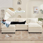 Oprisen 120" Modular Sectional Sofa, Comfy Cloud Couch Sectional Sofa - Image 5