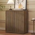 Fluted Sideboard Cabinet with Storage, Mid Century Modern Accent Cabinet by Unknown