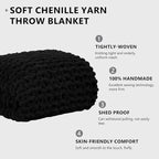 L'AGRATY Chunky Knit Throw Blanket - Image 2