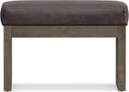 SIMPLIHOME Milltown Small Ottoman Bench - Image 5