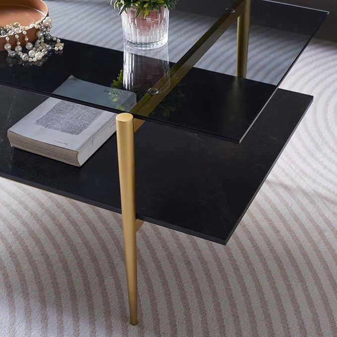 LumFurn Rectangle Coffee Table for Living Room, Mid-Century Modern Design - Image 9