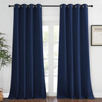 NICETOWN Blackout Navy Curtain for Windows 102 inch Length, Grommet Energy by NICETOWN