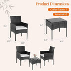 Sweetcrispy 3 Piece Patio Furniture Set, All-Weather Outdoor Conversation Set - Image 4