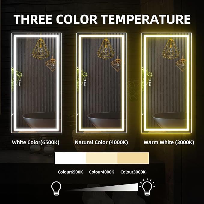 72x36 Inches LED Bathroom Mirror - Image 4
