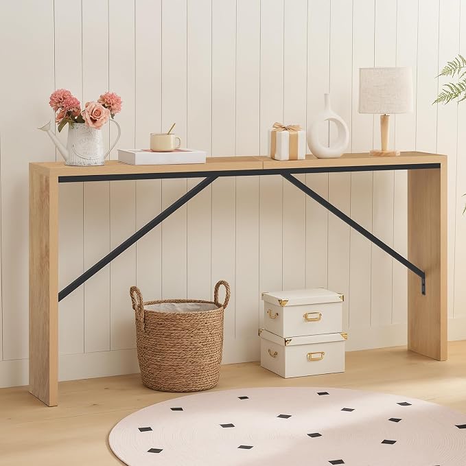 MAHANCRIS Console Table, 62.2" Long Sofa Table Behind Couch, Narrow Entryway - Image 2