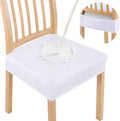 Smiry Waterproof Seat Covers for Dining Room Chairs Set of 6, Stretch Jacquard by Smiry