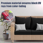 8Pcs Outdoor Cushion Covers, Stretch Patio Furniture Couch Chair Slipcovers | - Image 3