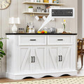 56" Modern Farmhouse Sideboard Buffet Cabinet by LegacyAmerhomeDirect