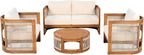 VilroCaz 4-Piece Patio Conversation Set, All Weather Sectional Sofa Set w/ 2 - Image 3