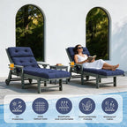 Chaise Lounge Cushion Outdoor, Waterproof Thick Patio Lounge Chair Cushion - Image 7