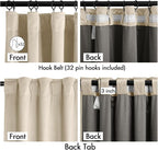 MIULEE Velvet Curtains 50W x 90L 2 Panels Beige Blackout Curtains | Luxury - Image 3