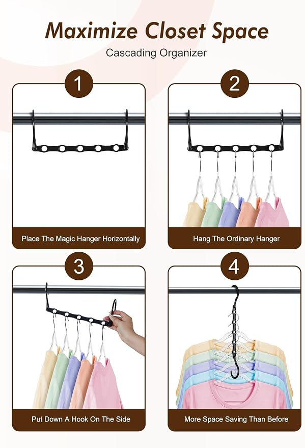 HOUSE DAY Closet Organizers and Storage 12 Pack, College Dorm Room Essentials - Image 3