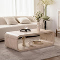 Modern Wood Coffee Table, Rectangular Minimalist Center Table by Everyinnovationisforprogre