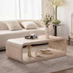 Modern Wood Coffee Table, Rectangular Minimalist Center Table by Everyinnovationisforprogre