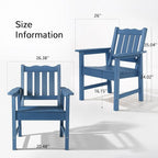 Stoog All-Weather Patio Chairs Set of 2, Heavy Duty Outdoor Chairs - Image 3