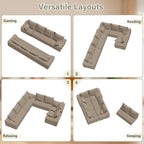 Sectional Cloud Couch for Living Room, Modular Floor Deep-Seat Sofa, Big Comfy - Image 6