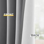 Yakamok Dove Grey 100% Blackout Curtains 63 Inches Long 50" Wide 2 Panel | - Image 6