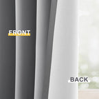 Yakamok Dove Grey 100% Blackout Curtains 84 Inches Long 50" Wide 2 Panel | - Image 6
