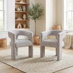 Jofran Gwen Jacquard Upholstered Accent Chair, Modern Luxury Plush Sculptural - Image 9