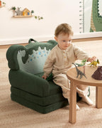 Blissful Diary Kids Couch, 2-in-1 Soft Toddler Couch Fold Out, Toddler Chair - Image 2