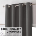 Joydeco Dark Grey Blackout Curtains 120 Inches Long, Extra Long Grey Curtains - Image 4