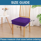 Smiry Waterproof Seat Covers for Dining Room Chairs Set of 6, Stretch Jacquard - Image 2