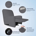 PureFit Stretc Recliner Chair Covers Fleece Soft Couch Covers - Image 3