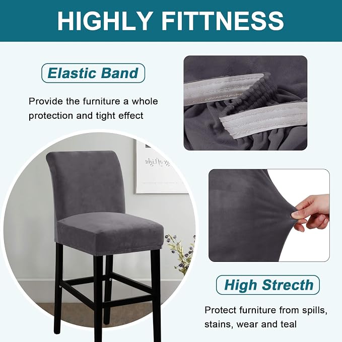 Turquoize Bar Stool Covers 2 Pack Bar Stool Covers - Image 4