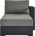 Modway Tahoe Powder-Coated Aluminum Outdoor Chaise Lounge in Gray Charcoal - Image 6