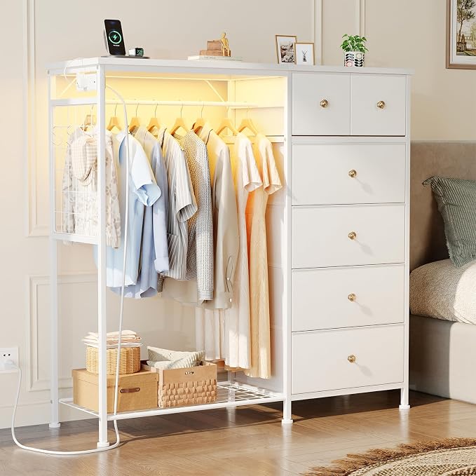 DUMOS White Dresser for Bedroom - Image 2