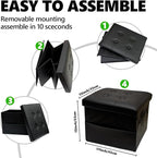 ALASDO Storage Ottoman Footrest Stool Small Ottoman - Image 3