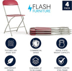 Flash Furniture Hercules Series Plastic Folding Chair - Image 3