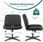 OLIXIS Criss Cross Legged Chairs No Wheels, Wide Seat Height Adjustable Swivel - Image 3