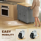HOMCOM Kitchen Island Cart - Image 6