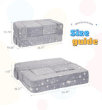 Elftopia Modular Kids Sofa, Glow in The Dark Star Plush Couch, Convertible Kids - Image 2