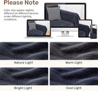 2 Pieces Sectional Couch Covers L Shaped Cover XL Navy Blue | Thick Washable - Image 8
