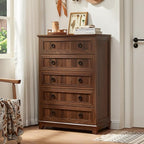 Joaxswe Farmhouse 5 Drawer Dresser - Image 5
