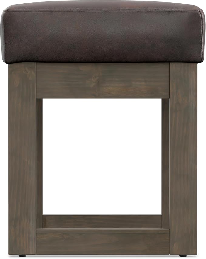 SIMPLIHOME Milltown Small Ottoman Bench - Image 11