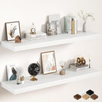 White Floating Shelves 55Inch Long, 12 Inch Deep Floating Shelves by FunMemories