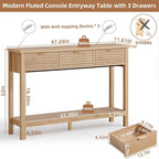 LEYAOYAO Fluted 47.2" Console Table - Image 3