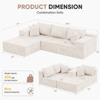 Homall 108" Modular Sectional Sofa, Boneless Couch - Image 2